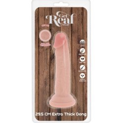 GET REAL - DILDO DELUXE DONG GRUESO DE DOBLE DENSIDAD TPE 29.5 CM