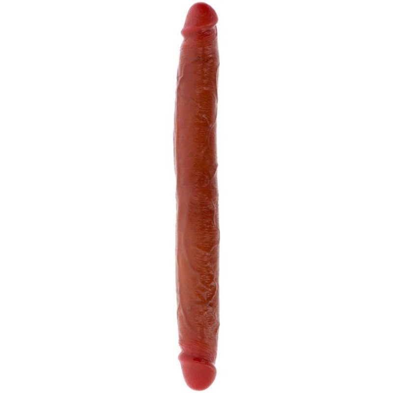 GET REAL - DILDO DOBLE DONG DE SILICONA CARAMELO 35 CM
