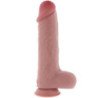 GET REAL - PENE REALÍSTICO DELUXE CON TESTÍCULOS EXTRA GRUESO 31 CM