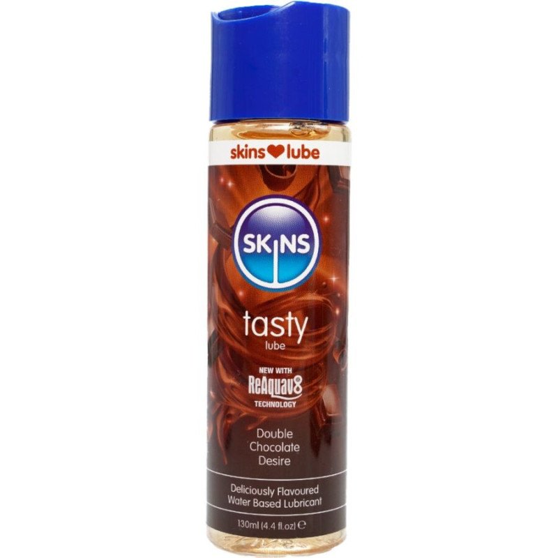 SKINS - DELICIOSO LUBRICANTE A BASE DE AGUA CON SABOR A DOBLE CHOCOLATE 130 ML