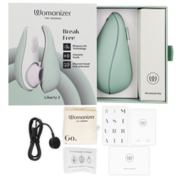 WOMANIZER - LIBERTY 2 ESTIMULADOR & SUCCIONADOR CLÍTORIS VERDE CLARO
