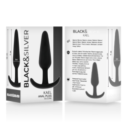 BLACK&SILVER - TAPÓN ANAL DE SILICONA KAEL CON MANGO MEDIANO
