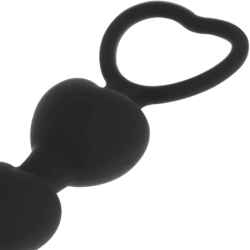 BLACK&SILVER - MILA ANAL CADENA DE CORAZONES 18 CM
