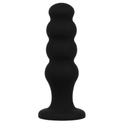 NEGRO Y PLATA - TAPÓN ANAL DE SILICONA PREMIUM SCOTT NEGRO