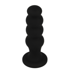 NEGRO Y PLATA - TAPÓN ANAL DE SILICONA PREMIUM SCOTT NEGRO