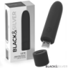 NEGRO Y PLATA - GERI VIBRADOR RECARGABLE POR USB, 8 VIBRACIONES, NEGRO, 10 X 2,2 CM