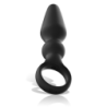 BLACK&SILVER - OZZY POTENTE VIBRADOR PLUG ANAL SILICONA
