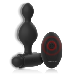 BLACK&SILVER - TUCKER TAPÓN ANAL PEQUEÑO DE SILICONA CON CONTROL REMOTO
