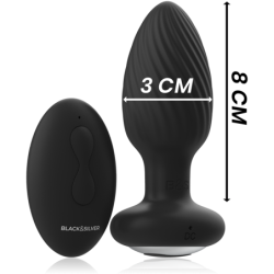 BLACK&SILVER - WELLS PLUG ROTADOR ANAL DE SILICONA CON CONTROL REMOTO