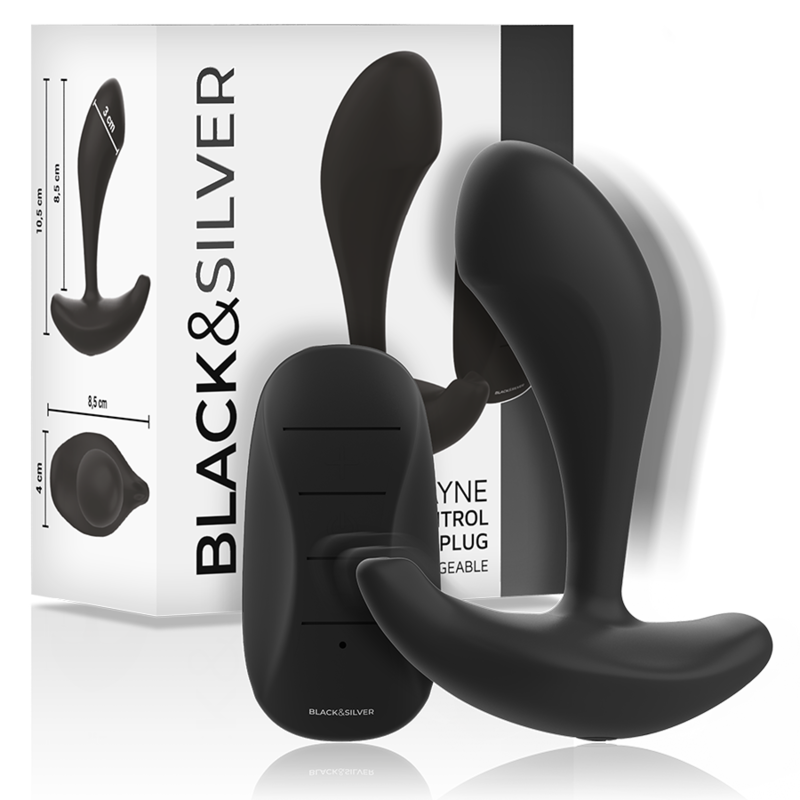 BLACK&SILVER - DWAYNE TAPÓN ANAL DE SILICONA CON CONTROL REMOTO