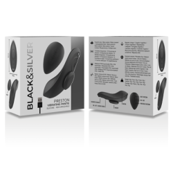 BLACK&SILVER - BRAGUITA VIBRADORA DE SILICONA RECARGABLE PRESTON NEGRA