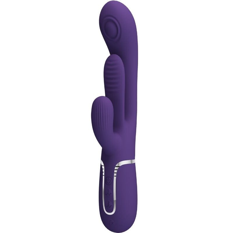 PRETTY LOVE - SHANIA VIBRADOR MULTIFUNCIÓN TRIPLE CONEJO MORADO