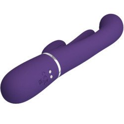 PRETTY LOVE - SHANIA VIBRADOR MULTIFUNCIÓN TRIPLE CONEJO MORADO