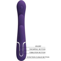 PRETTY LOVE - SHANIA VIBRADOR MULTIFUNCIÓN TRIPLE CONEJO MORADO