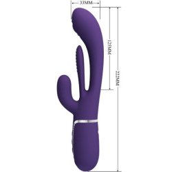 PRETTY LOVE - SHANIA VIBRADOR MULTIFUNCIÓN TRIPLE CONEJO MORADO
