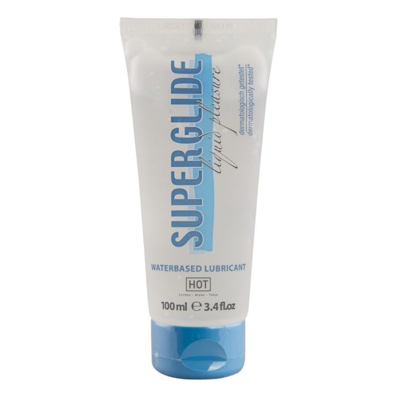 HOT - SUPERGLIDE LÍQUIDO PLACER LUBRICANTE A BASE DE AGUA 100 ML