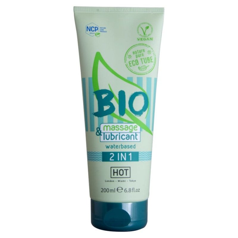 CALIENTE - BIO MASAJE Y LUBRICANTE A BASE DE AGUA 2 EN 1 200 ML