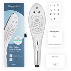 WOMANIZER - WAVE CABEZAL DE DUCHA ESTIMULADOR DE CLITORÍS PLATEADO