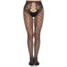 LEG AVENUE - 1966 MEDIAS DE RED CON BRAGUITA SIN ENTREPIERNA NEGRAS - TALLA ÚNICA