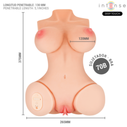 TACTO PROFUNDO E INTENSO - VERO TORSO VAGINA CON SUCCIÓN, CALOR, VIBRACIÓN Y EFECTOS DE VOZ L 5,5 KG