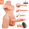 CONTACTO PROFUNDO E INTENSO - TORSO DE MARTY CON ANO Y DILDO REALISTA CON EMPUJE Y VIBRACIÓN, CONTROL REMOTO, 6,2 KG