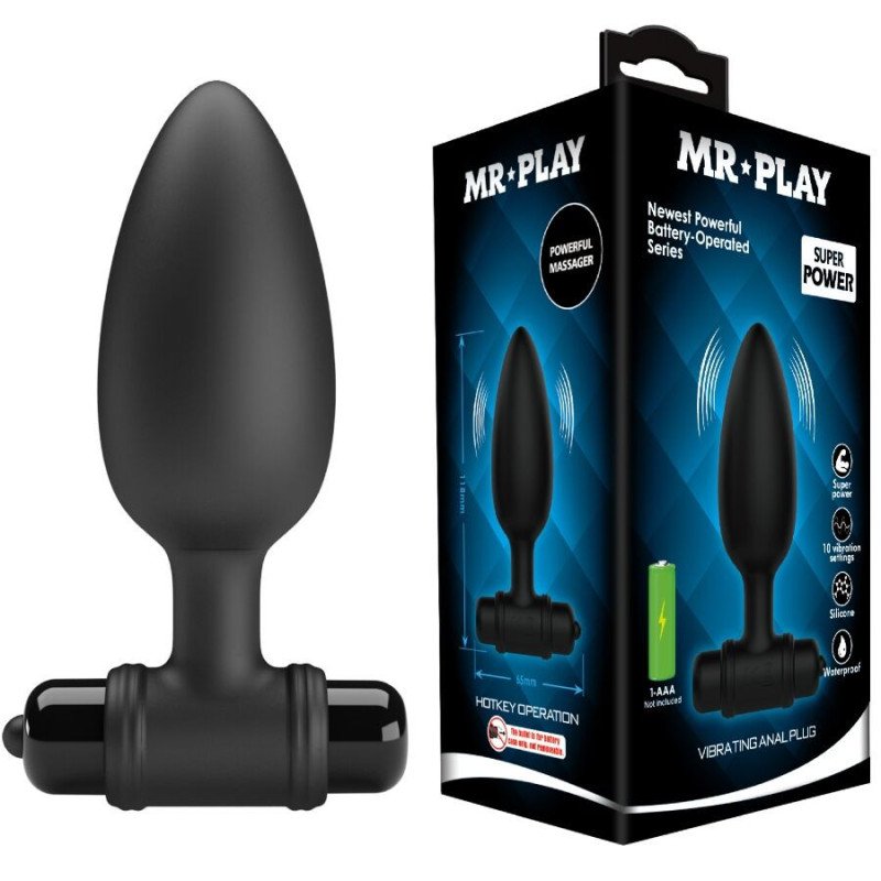 MR PLAY - TAPÓN ANAL SUPERPOTENTE CON VIBRACIÓN