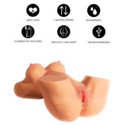 DESEO OCULTO - ORDEÑANDO A UNA MEGA ZORRA FEMENINA MASTURBADORA DE TORSO DE 22 KG