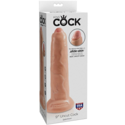 KING COCK - DILDO REALÍSTICO UNCUT NATURAL 23 CM