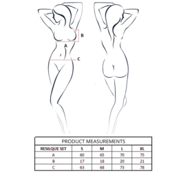 PASSION - RESILQUE SET SUJETADOR + TANGA BLANCO L/XL