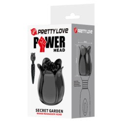PRETTY LOVE - CABEZAL DE MASAJE NEGRO JARDÍN SECRETO