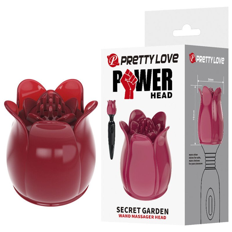 PRETTY LOVE - CABEZAL DE MASAJE ROSA JARDÍN SECRETO