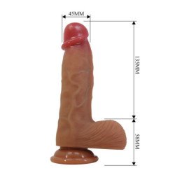 PRETTY LOVE - DILDO REALISTA DUVALL CON VENTOSA 19,3 CM -Ø- 4,5 CM
