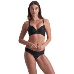 BYE-BRA - TANGA INVISIBLE, PAQUETE DE 2, BEIGE Y NEGRO, TALLA M