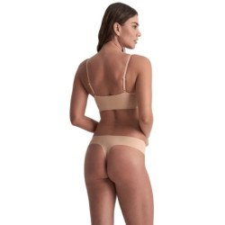 BYE-BRA - INVISIBLE THONG 2 PACK BEIGE & BLACK SIZE M