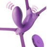 FANTASÍA PARA ELLA - ARNÉS DE MARIPOSA PARA EL PUNTO G CON VIBRADOR, RECARGABLE Y CONTROL REMOTO, COLOR VIOLETA
