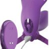 FANTASÍA PARA ELLA - ARNÉS DE MARIPOSA PARA EL PUNTO G CON VIBRADOR, RECARGABLE Y CONTROL REMOTO, COLOR VIOLETA