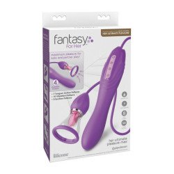 FANTASÍA PARA ELLA - PLACER SUPREMO MÁXIMO, MANGUERA DE SUCCIÓN CON LENGUA ESTIMULANTE, COLOR MORADO