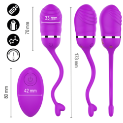 INTENSO - HUEVO VIBRADOR SOOKIE CON CONTROL REMOTO, COLOR MORADO