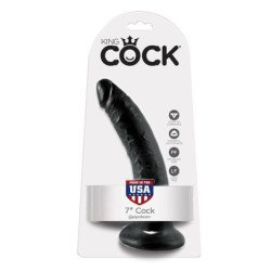 KING COCK - DILDO NEGRO 17,8 CM