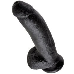 KING COCK - DILDO NEGRO CON TESTÍCULOS 22,9 CM