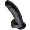 KING COCK - DILDO NEGRO CON TESTÍCULOS 22,9 CM