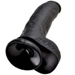 KING COCK - DILDO NEGRO CON TESTÍCULOS 22,9 CM