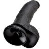 KING COCK - DILDO NEGRO CON TESTÍCULOS 22,9 CM
