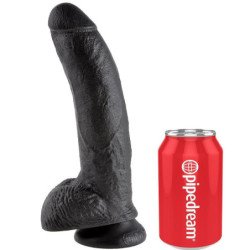 KING COCK - DILDO NEGRO CON TESTÍCULOS 22,9 CM