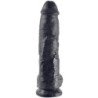 KING COCK - DILDO NEGRO CON TESTÍCULOS 25,4 CM