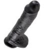 KING COCK - DILDO NEGRO CON TESTÍCULOS 25,4 CM