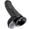 KING COCK - DILDO BLACK WITH BALLS 25.4 CM
