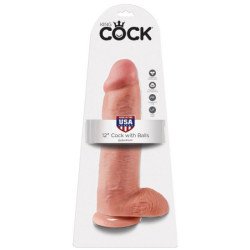 KING COCK - DILDO DE CARNE CON TESTÍCULOS 30,48 CM