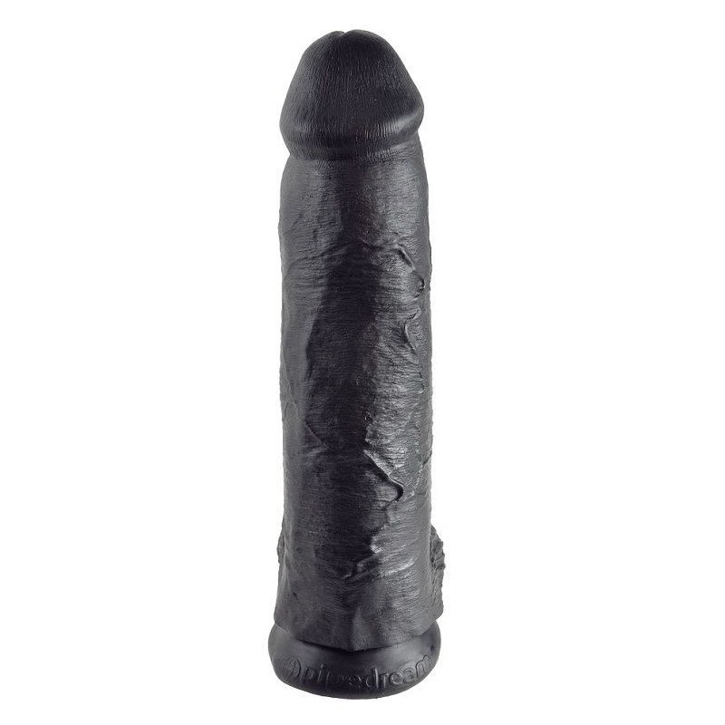 KING COCK - DILDO BLACK WITH BALLS 30.48 CM