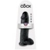 KING COCK - DILDO BLACK WITH BALLS 30.48 CM